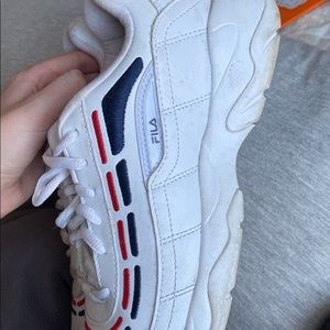 White chunky Filas